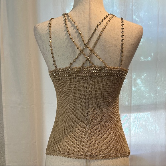 Gold Beaded Camisole size M - Picture 5 of 9
